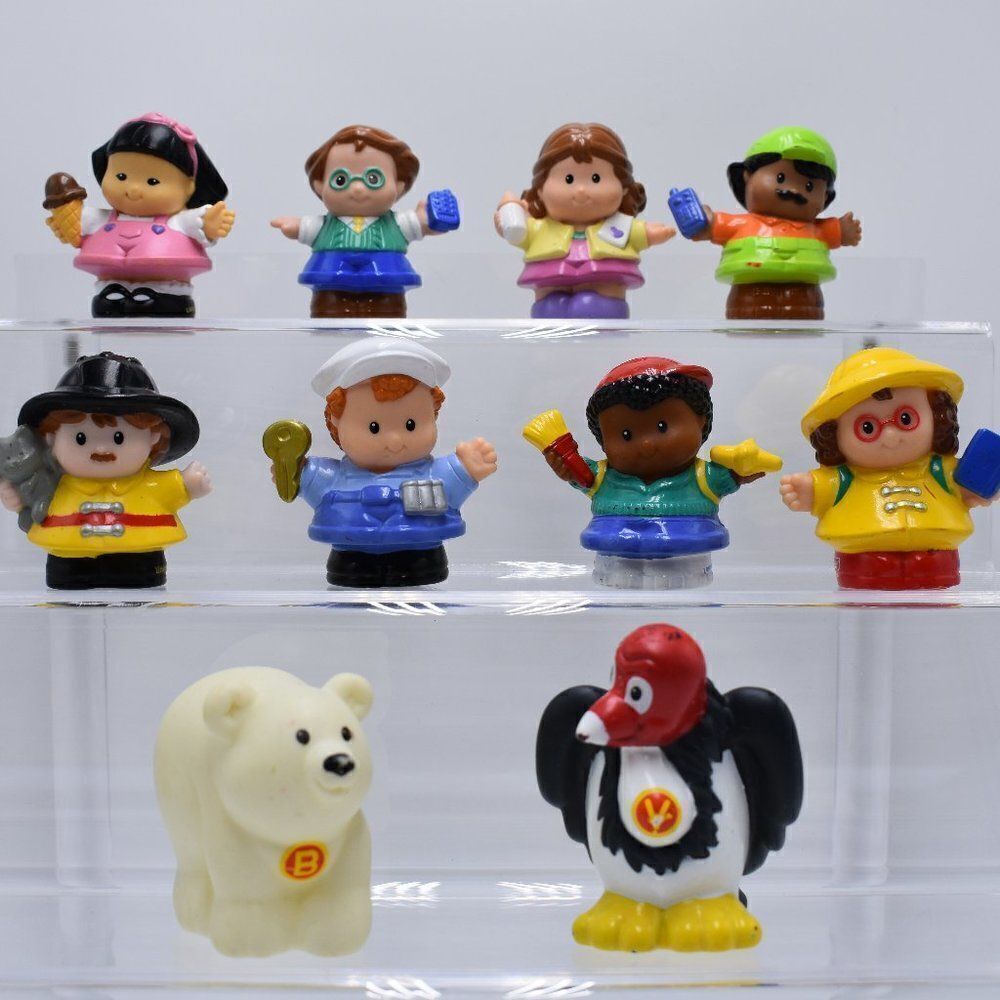 Vintage 2002/03 Fisher Price Little People Mixed Lot of 10 Mini-Figures